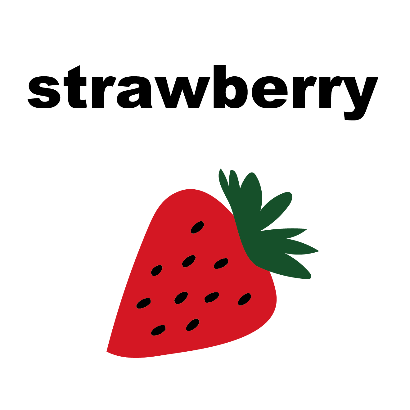 英語フラッシュカード いちご Strawberry イラスト 商用フリー 無料 のイラスト素材なら イラストマンション