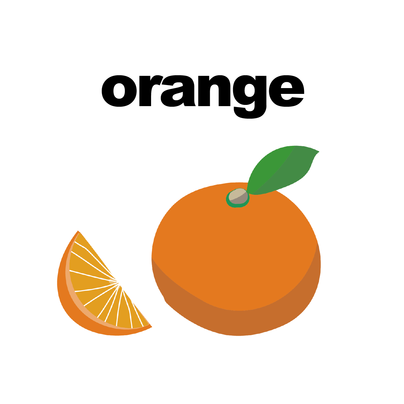 英語フラッシュカード オレンジ Orange イラスト 商用フリー 無料 のイラスト素材なら イラストマンション