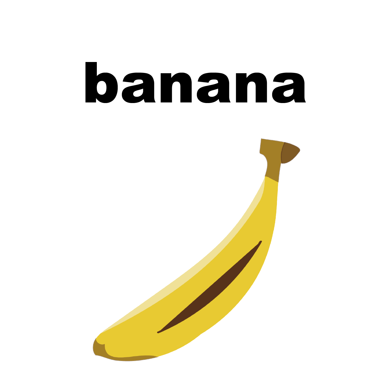 英語フラッシュカード バナナ Banana イラスト 商用フリー 無料 のイラスト素材なら イラストマンション