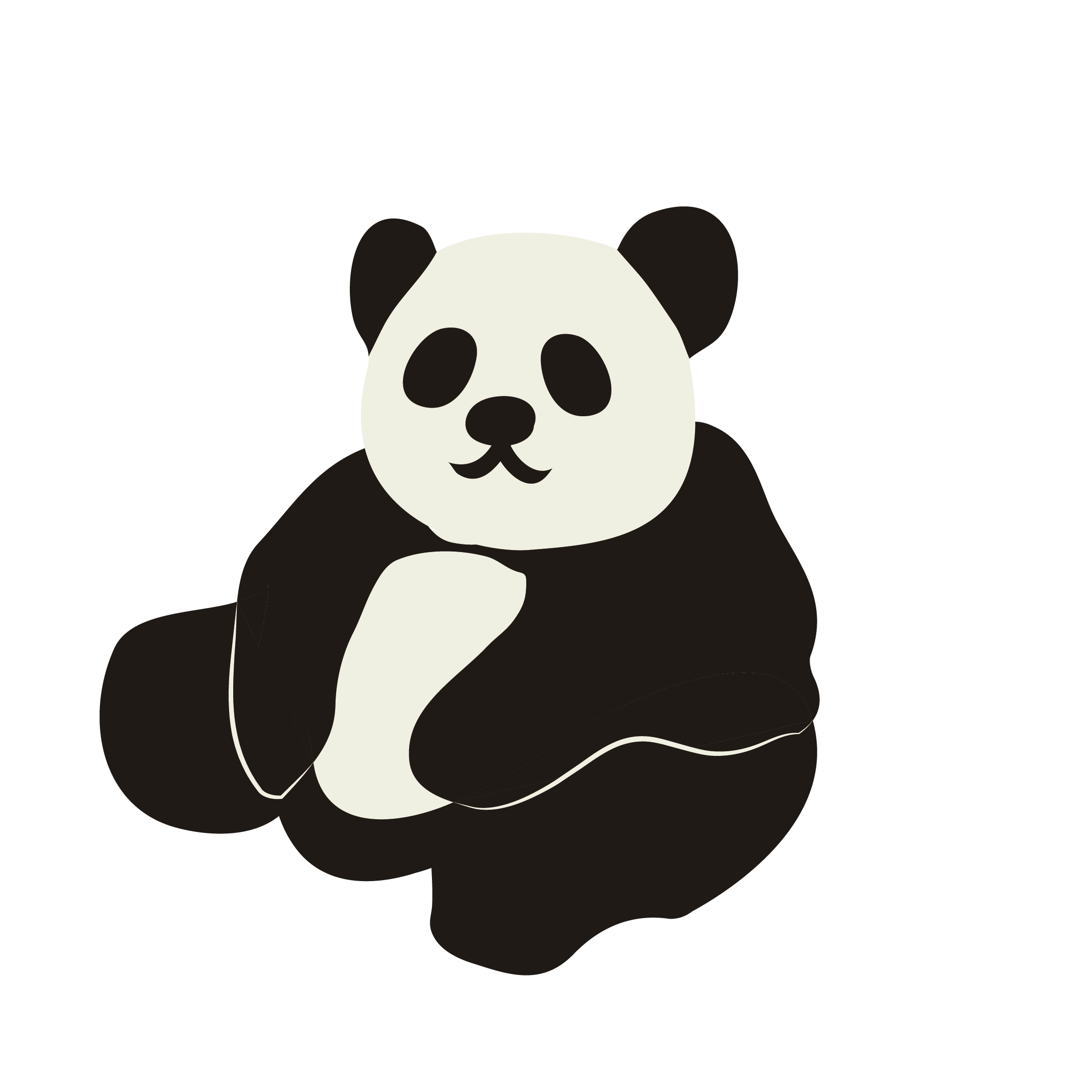 かわいい おしゃれ パンダ の 無料 イラスト 座っているパンダ 商用フリー 無料 のイラスト素材なら イラストマンション