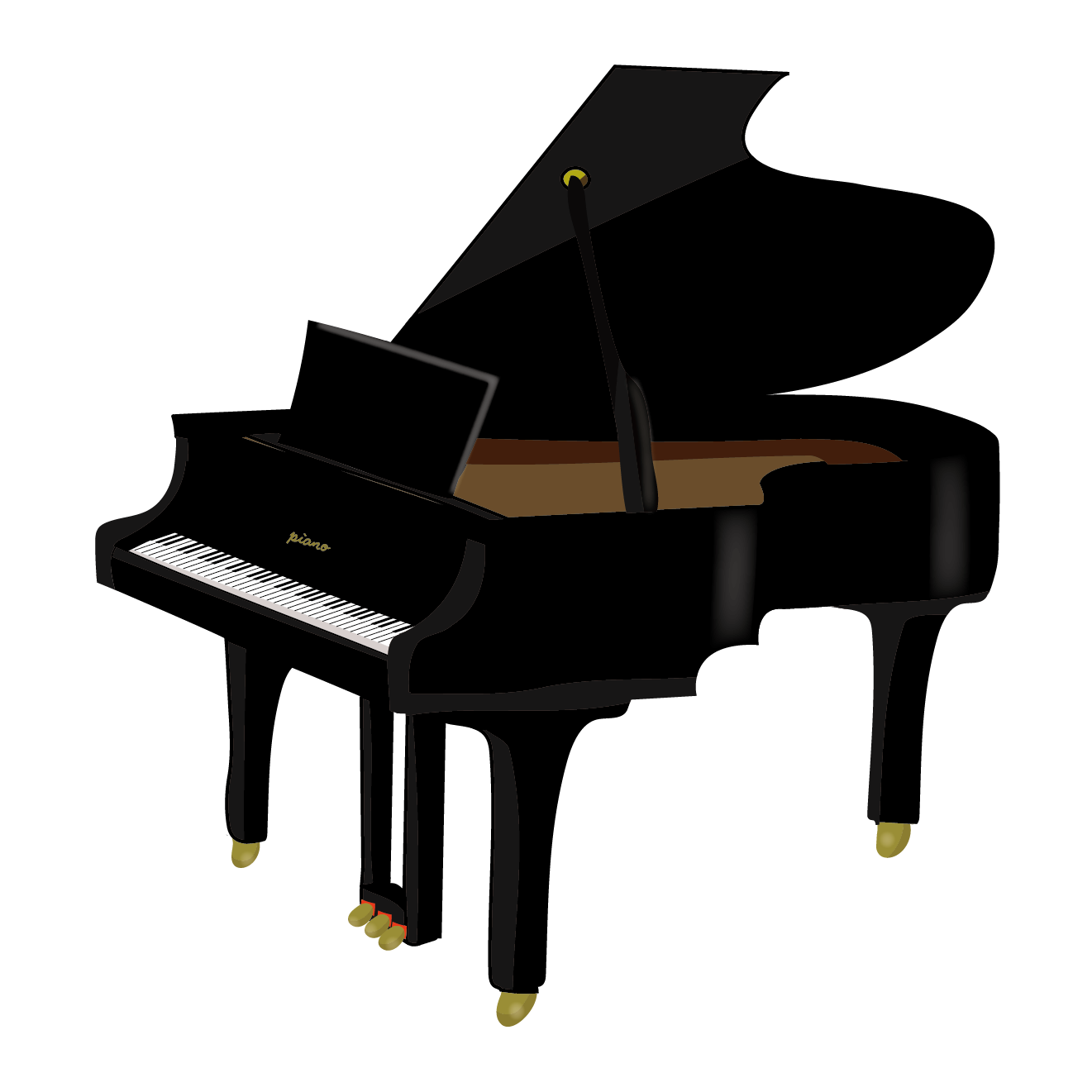 おしゃれ 光輝く グランド ピアノ の 無料 フリー イラスト素材 商用フリー 無料 のイラスト素材なら イラストマンション