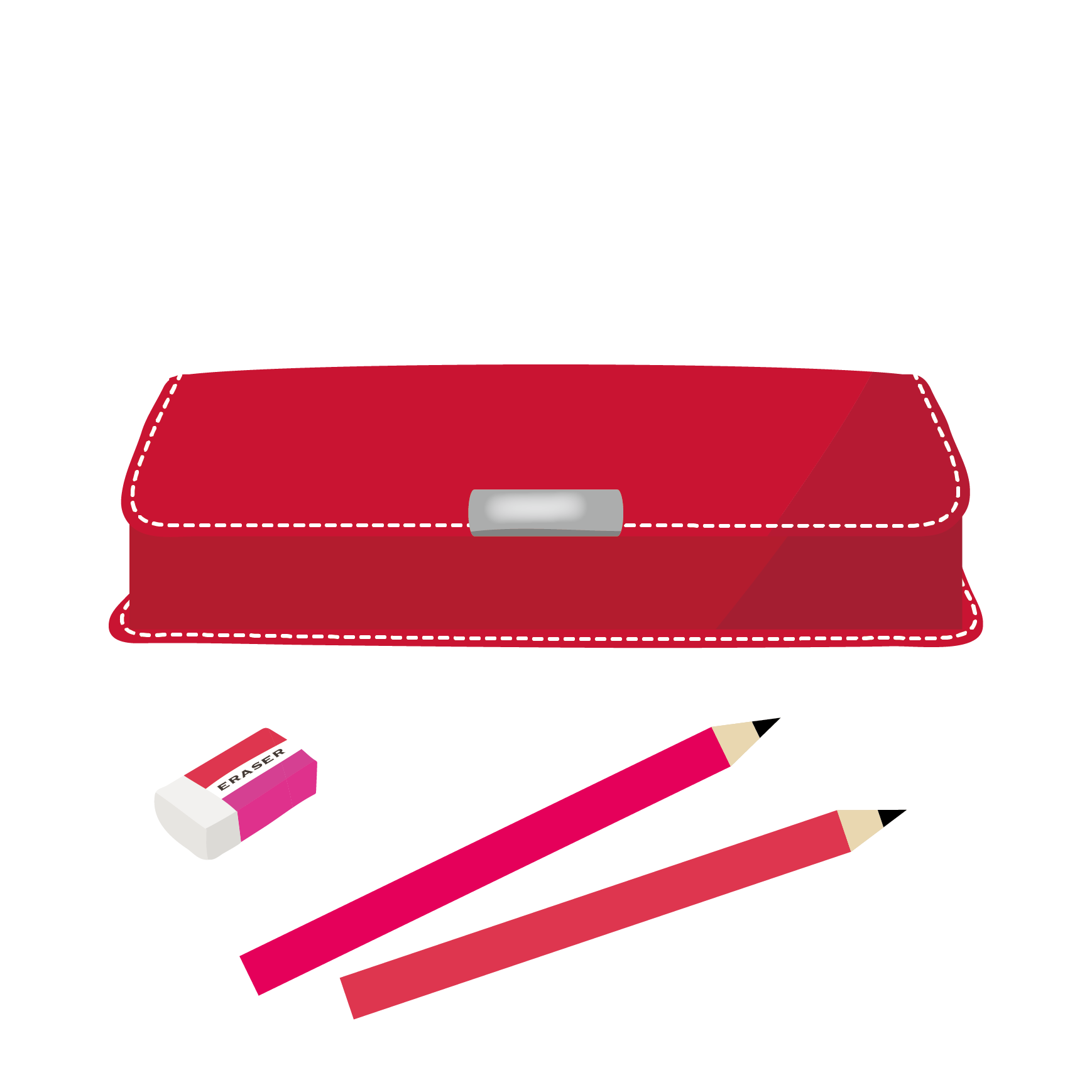 おすすめ 赤色の 筆箱 ふでばこ の 無料 イラスト 商用フリー 無料 のイラスト素材なら イラストマンション
