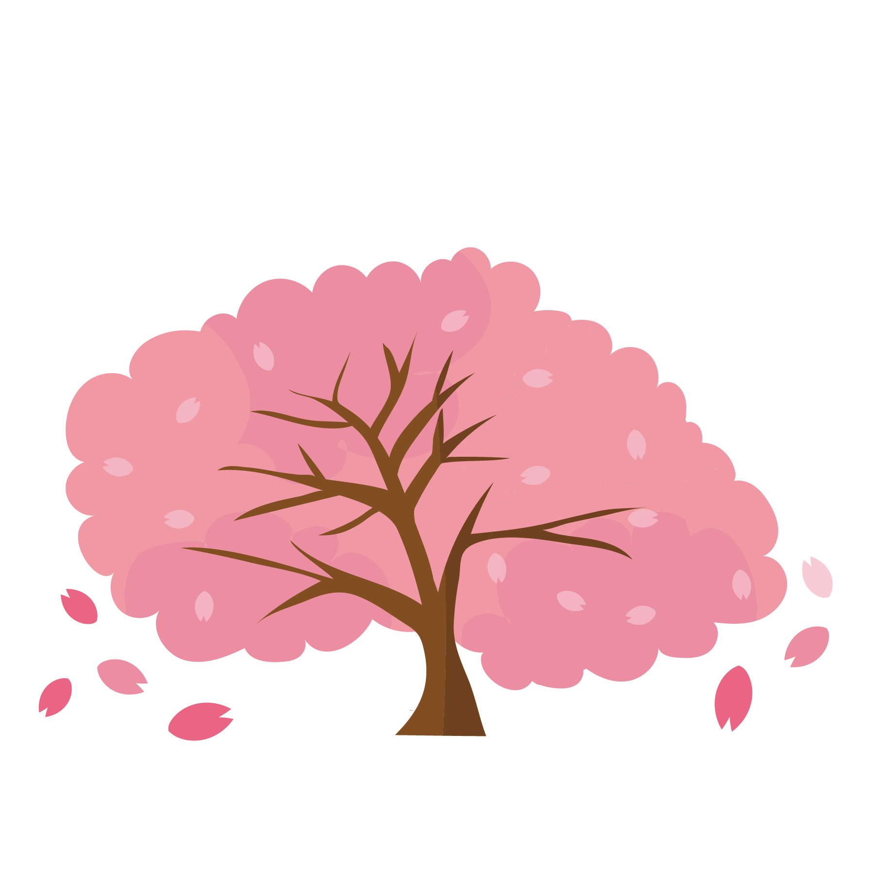 桜 さくら サクラ の木のイラスト お花見 商用フリー 無料 のイラスト素材なら イラストマンション