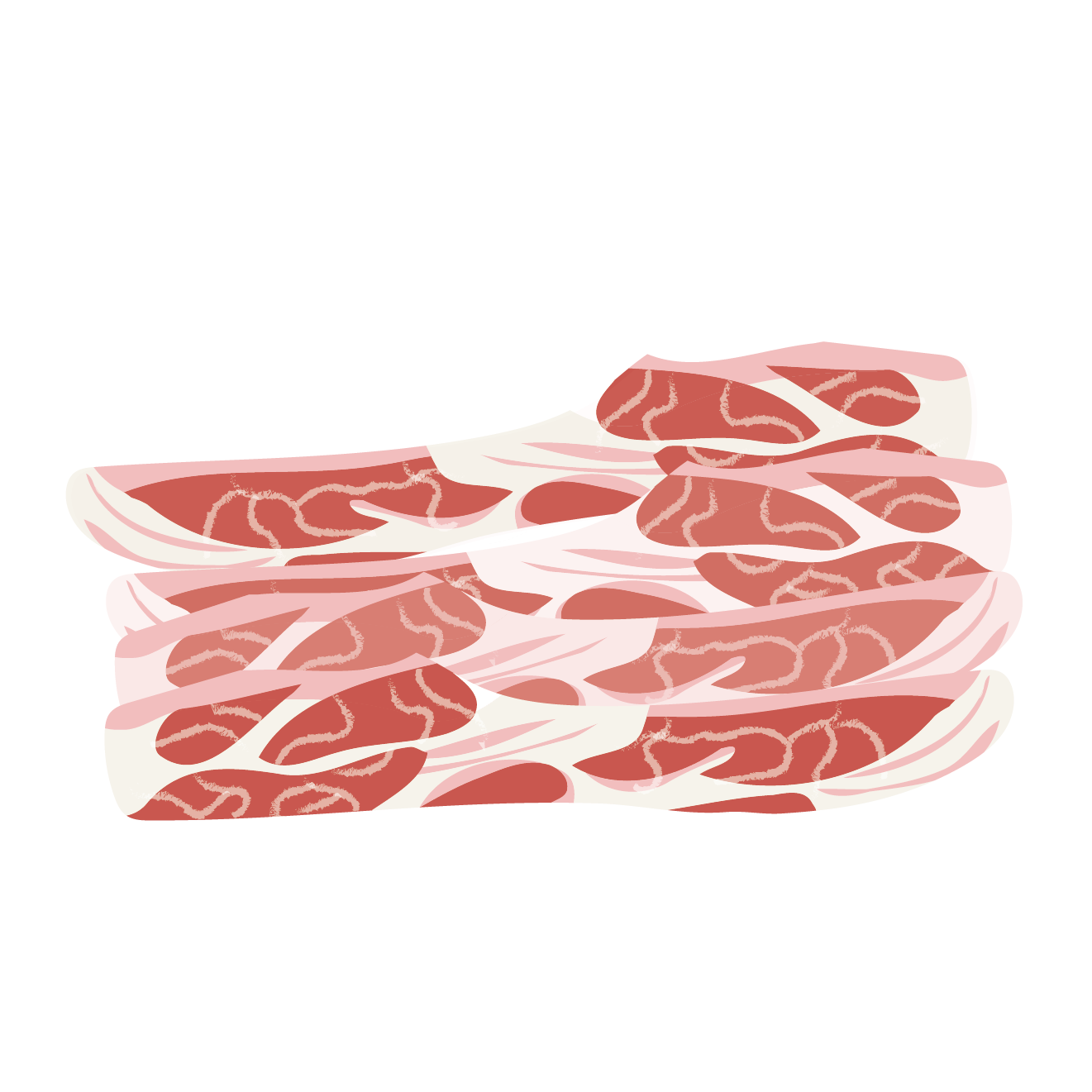 美味しそうな豚肉の薄切り イラスト お肉 商用フリー 無料 のイラスト素材なら イラストマンション