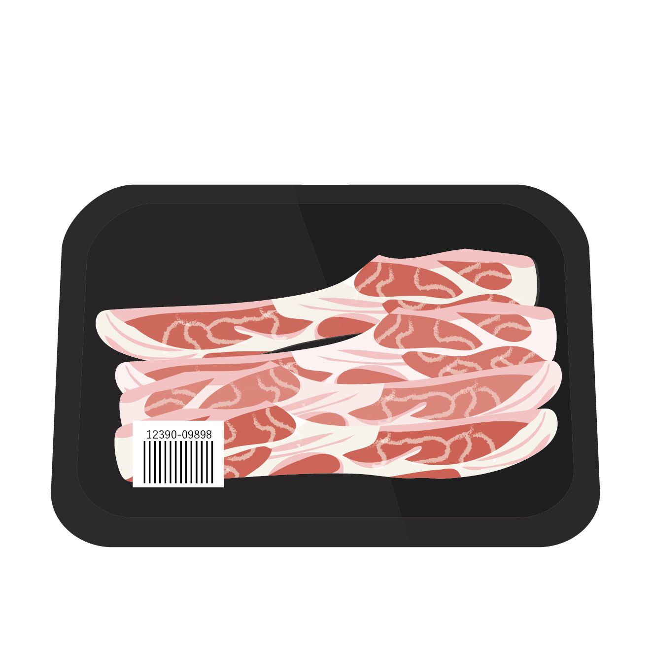 豚肉 パック入り 美味しそうな豚肉の薄切りイラスト お肉 商用フリー 無料 のイラスト素材なら イラストマンション