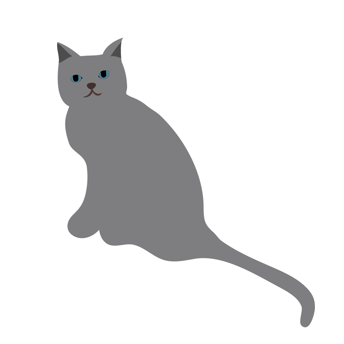 かわいい ロシアンブルー 猫 ネコ キャット の 無料 イラスト 商用フリー 無料 のイラスト素材なら イラストマンション