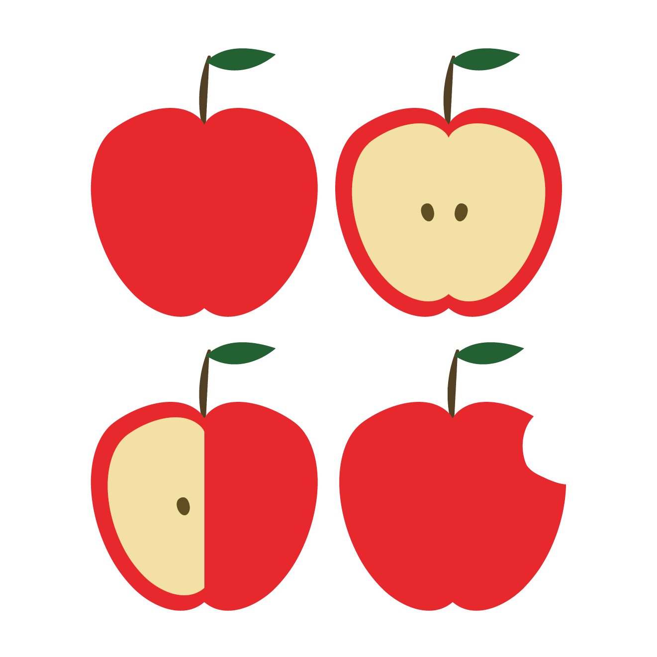 赤いりんごのモチーフデザインのイラスト 商用フリー 無料 のイラスト素材なら イラストマンション