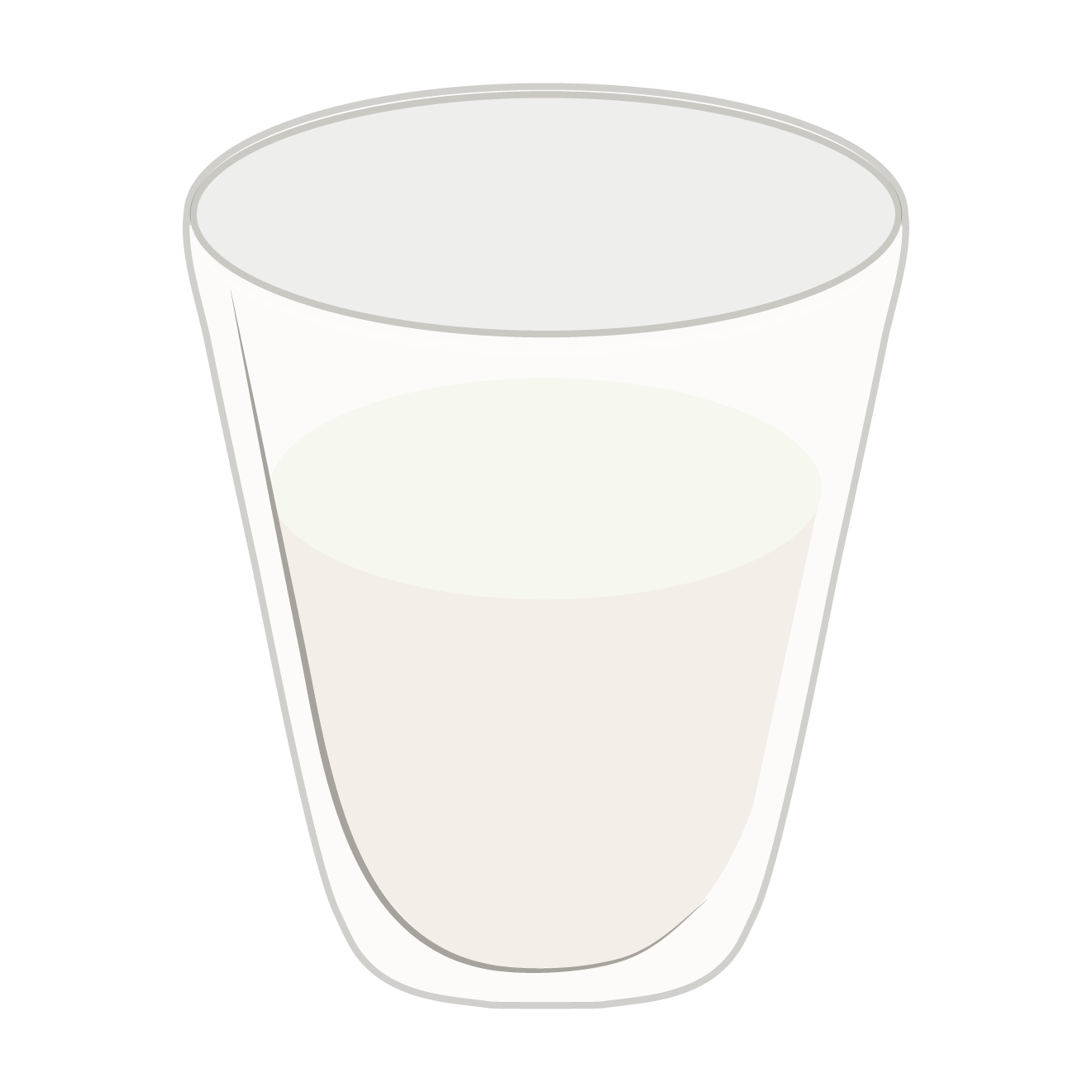 ガラスのカップに入った牛乳 ミルク のイラスト 商用フリー 無料 のイラスト素材なら イラストマンション