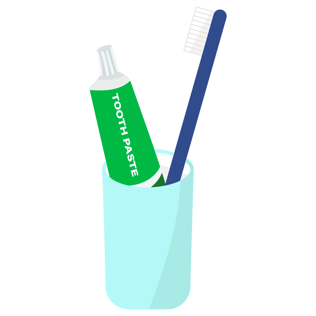 歯ブラシと歯磨き粉とカップのセット イラスト 商用フリー 無料 のイラスト素材なら イラストマンション
