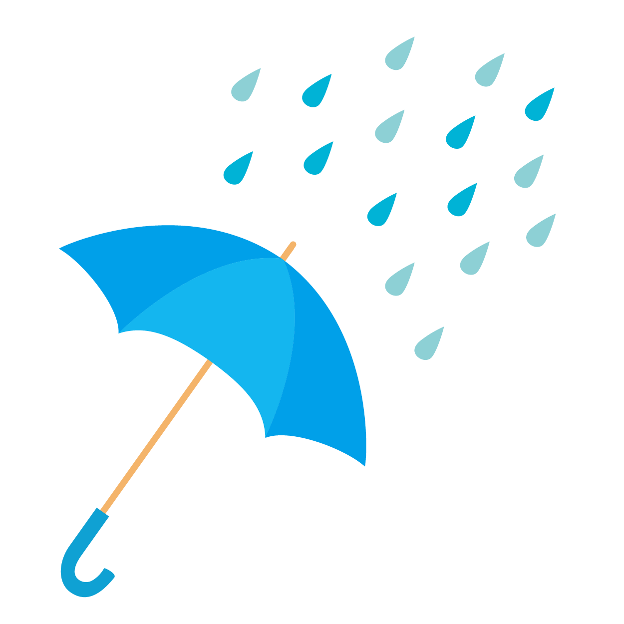 雨と傘のイラスト 商用フリー 無料 のイラスト素材なら イラスト