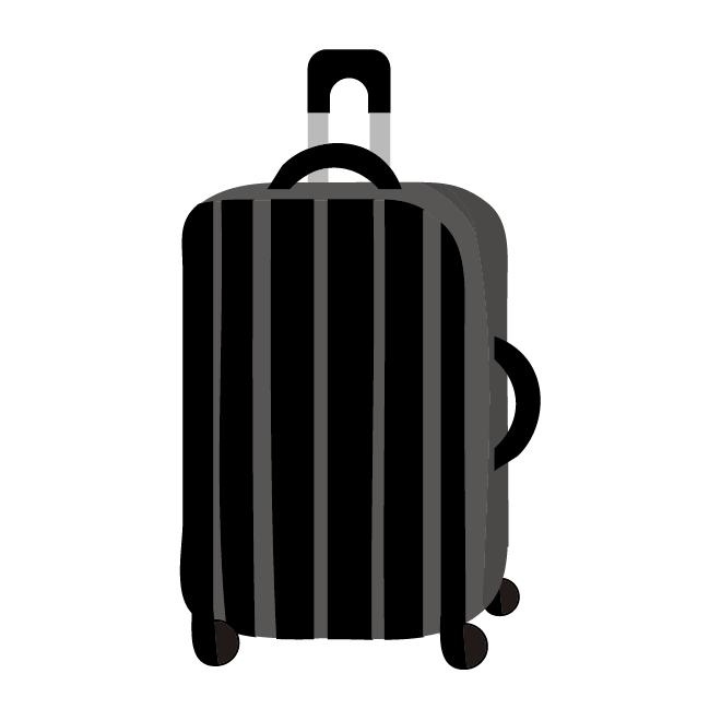 旅行の必需品 黒色のスーツケースのイラスト 商用フリー 無料 のイラスト素材なら イラストマンション