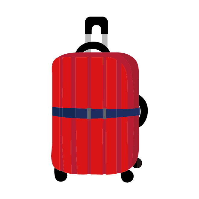 スーツケースベルト付き 赤のスーツケース イラスト 商用フリー 無料 のイラスト素材なら イラストマンション