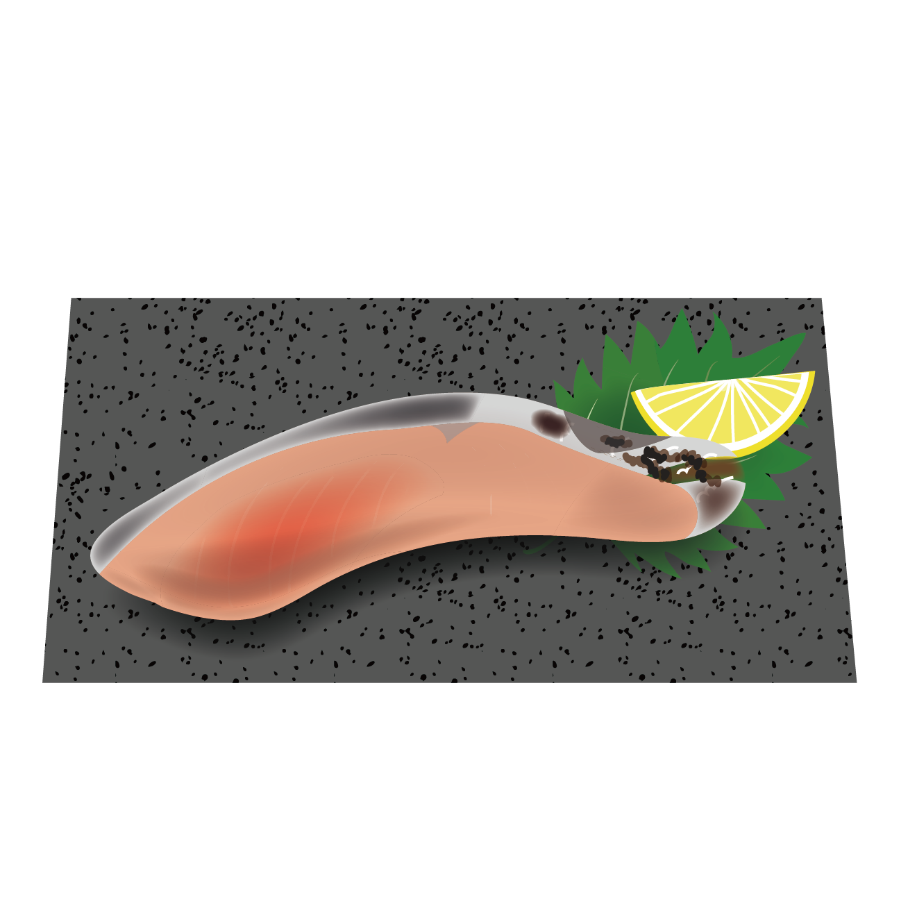 焼き鮭にレモンのイラスト 魚 商用フリー 無料 のイラスト素材なら イラストマンション