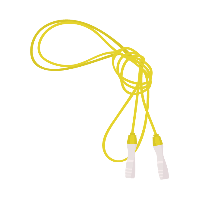 黄色の縄跳び なわとび のイラスト 商用フリー 無料 のイラスト素材なら イラストマンション