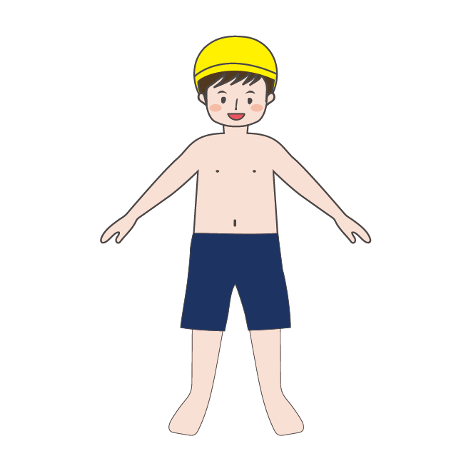 プール 海水パンツ スクール水着 子供 男の子 の 無料 イラスト 商用フリー 無料 のイラスト素材なら イラストマンション