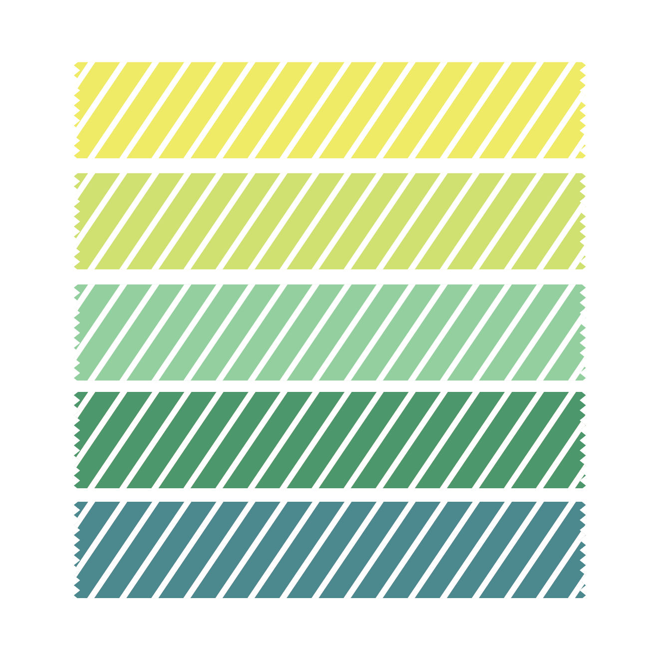 マスキングテープ ストライプ柄デザイン 緑系 イラスト 商用フリー