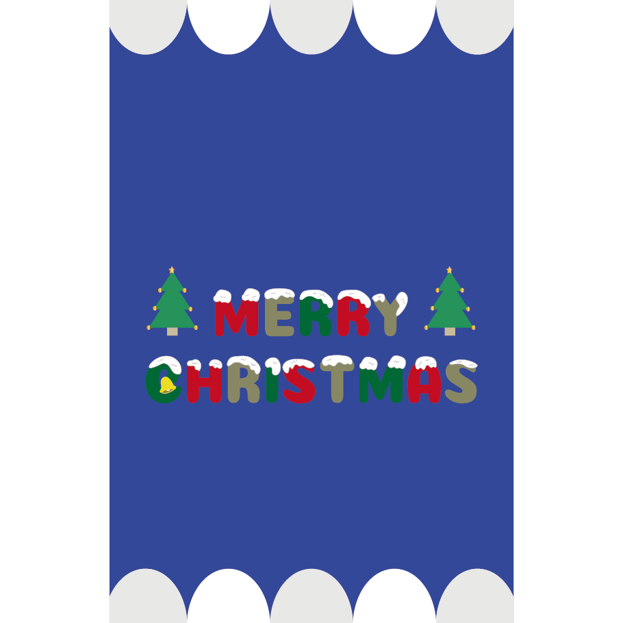 かわいい 子供も喜ぶ クリスマスカード ブルーカラーイラスト 縦 商用フリー 無料 のイラスト素材なら イラストマンション