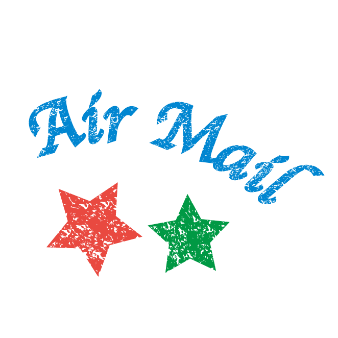 おしゃれな星 Air Mail エアーメイル のスタンプ イラスト 商用フリー 無料 のイラスト素材なら イラストマンション