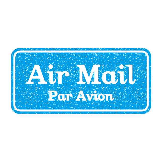 Air Mail Par Avion エアメール 英語 仏語のスタンプ イラスト 商用フリー 無料 のイラスト素材なら イラストマンション