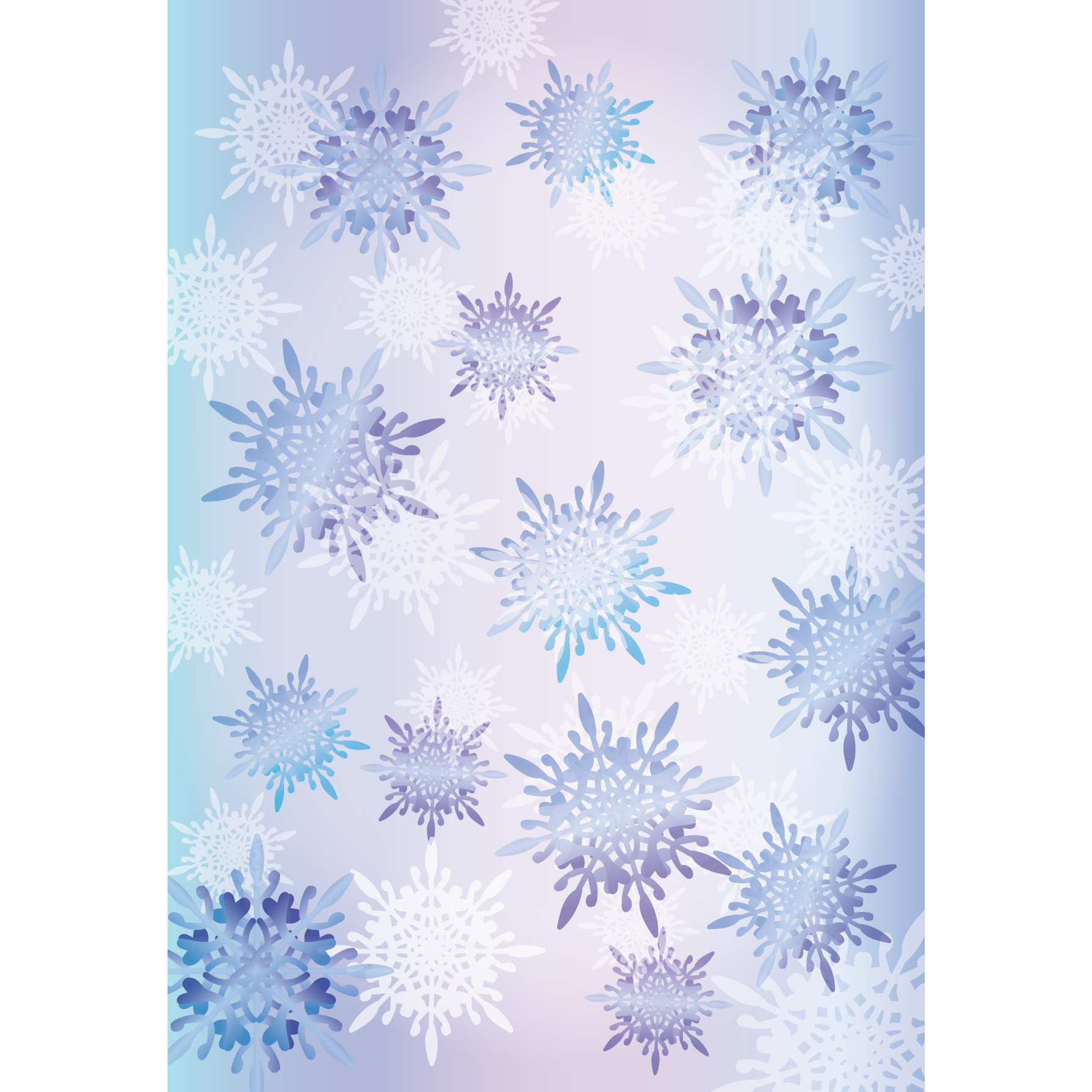 大人かわいい 雪の結晶の背景 デザイン素材 A4 フリーイラスト