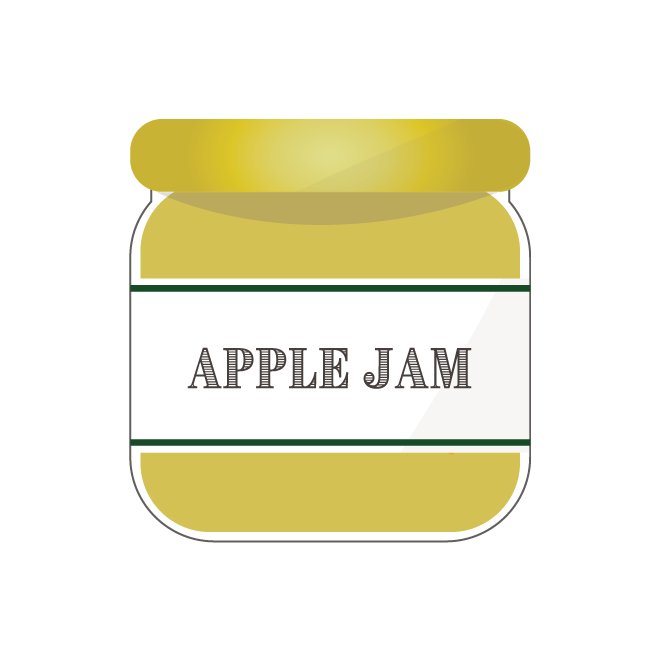 かわいい ホームメイド りんご アップル ジャムのイラスト 商用フリー 無料 のイラスト素材なら イラストマンション