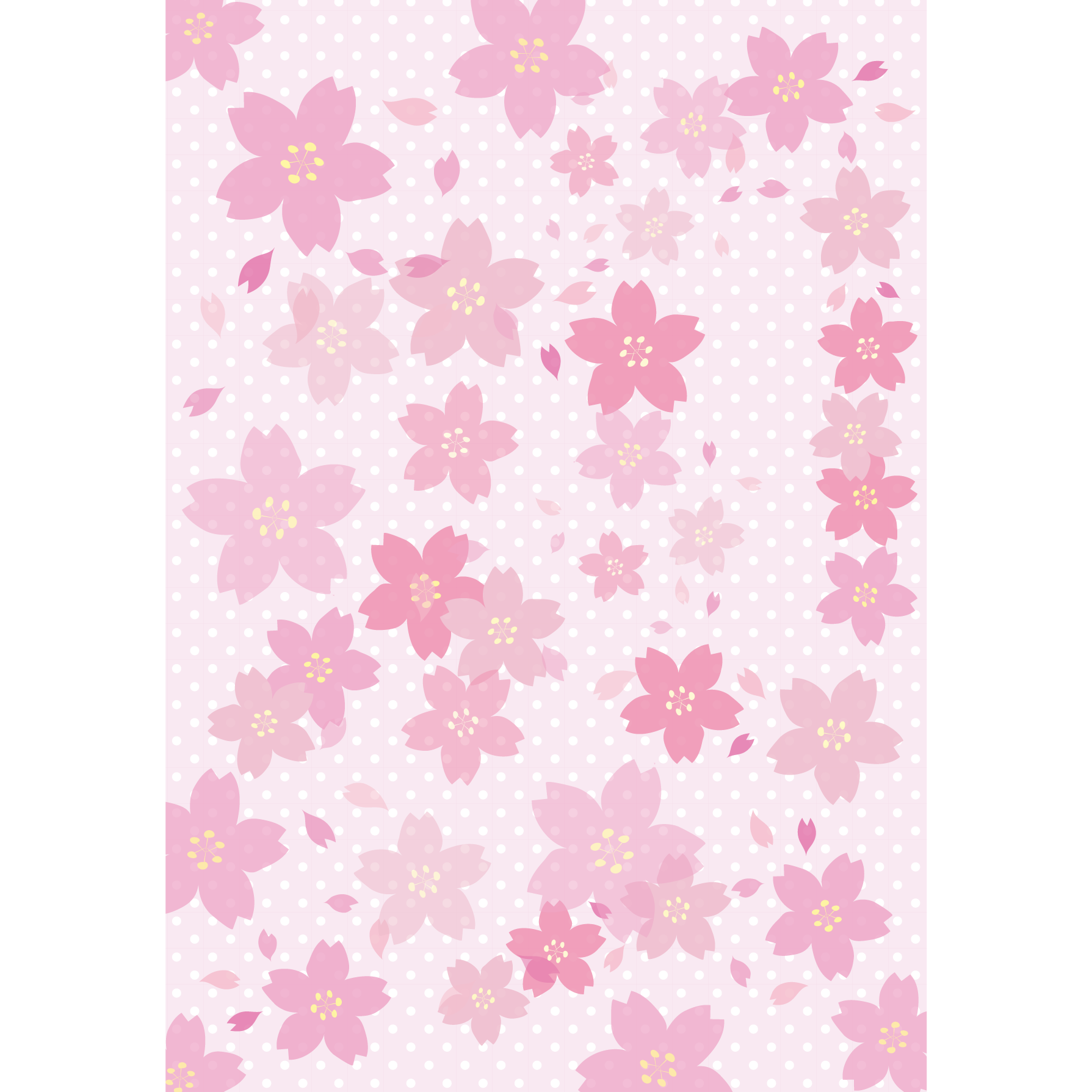 桜 サクラ のかわいい背景素材 フリー イラスト A4サイズ 商用