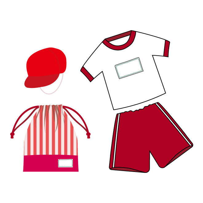 かわいい 体育服 体育着 セット 赤色 無料 イラスト 商用フリー 無料 のイラスト素材なら イラストマンション
