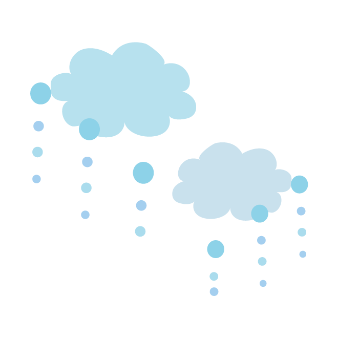 梅雨に便利 かわいい 雨雲 イラスト 商用フリー 無料 のイラスト