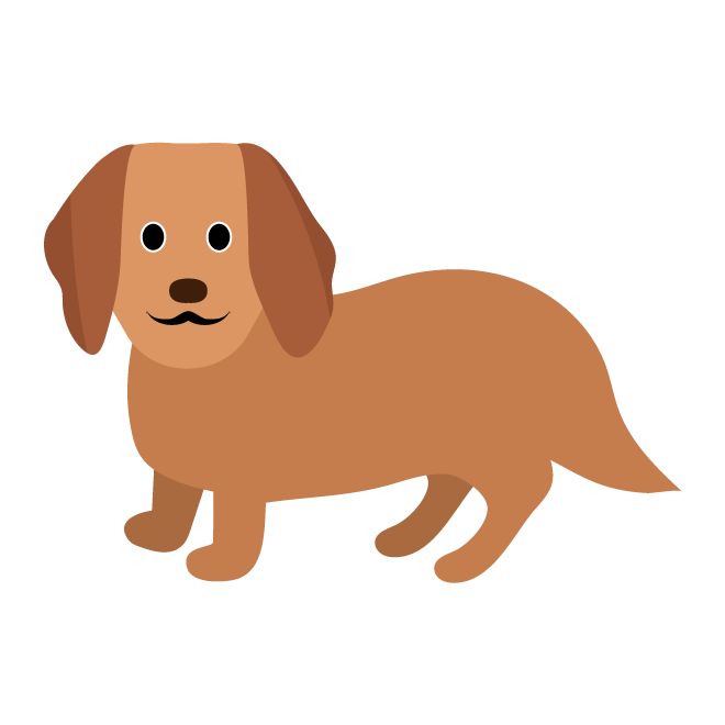 かわいい 茶色の ダックスフンド 犬 の無料イラスト 商用フリー 無料 のイラスト素材なら イラストマンション