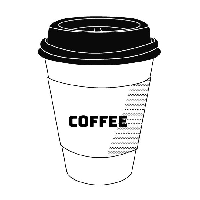 おしゃれ コーヒー 珈琲 紙カップ 無料 の 白黒 イラスト 商用フリー 無料 のイラスト素材なら イラストマンション