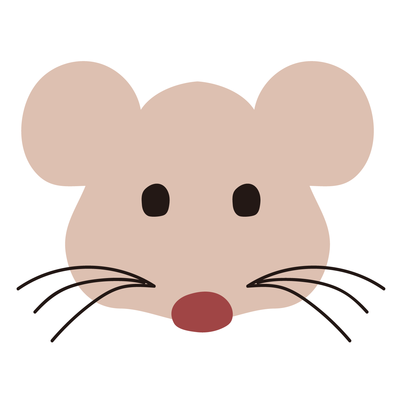 ネズミ ねずみ 鼠 の顔の 無料 イラスト 商用フリー 無料 のイラスト素材なら イラストマンション