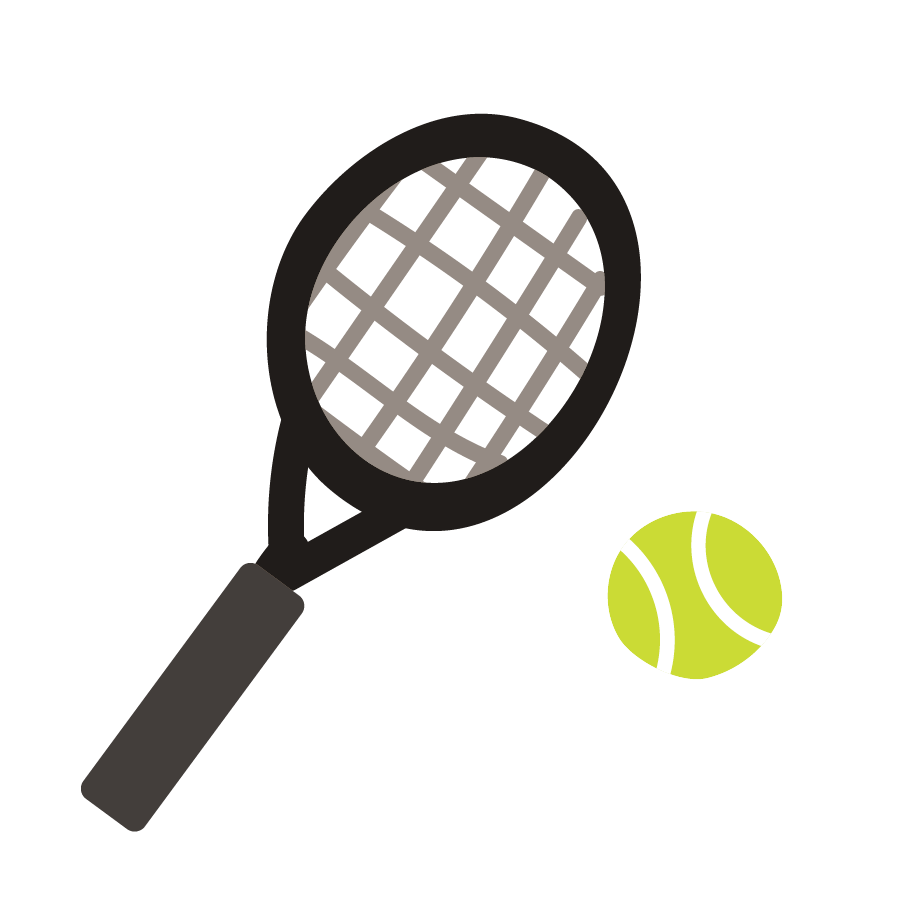 テニス のラケットとボールの手描き風 イラスト スポーツ 商用フリー 無料 のイラスト素材なら イラストマンション