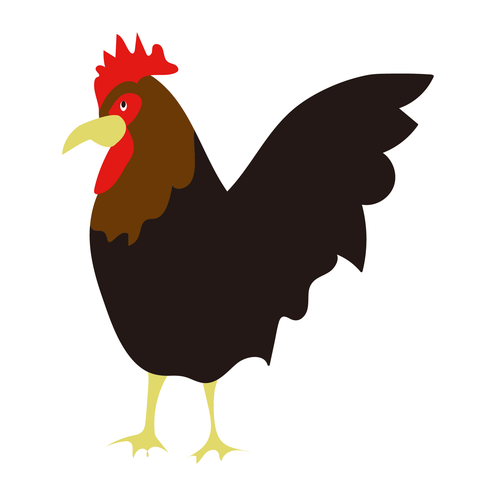茶色の鶏鳥 にわとり 年賀状ワンポイントイラスト 酉年 とりどし 商用フリー 無料 のイラスト素材なら イラストマンション