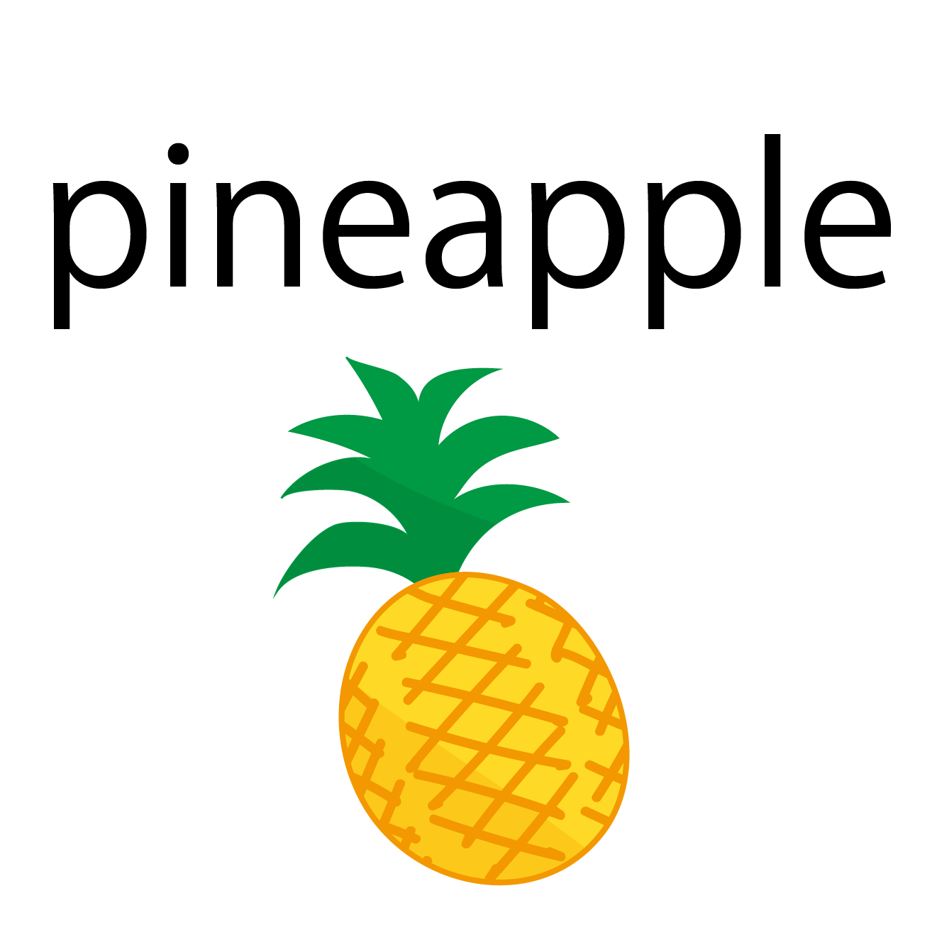 Pineapple パイナップル 英単語カードイラスト 子供用英単語フラッシュカード 商用フリー 無料 のイラスト素材なら イラストマンション