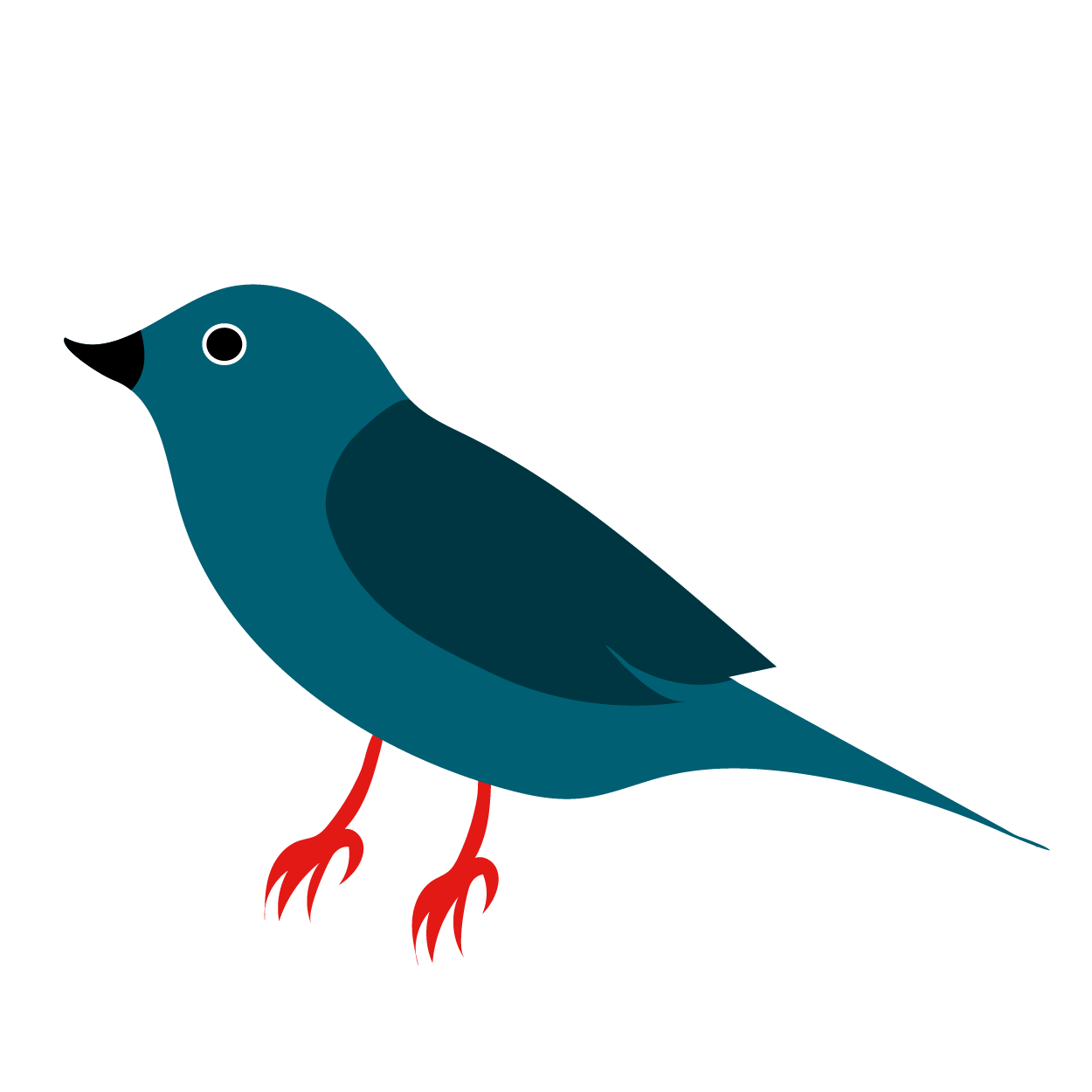 シンプルな青い鳥 バード のイラスト 年賀状ワンポイントイラスト 商用フリー 無料 のイラスト素材なら イラストマンション