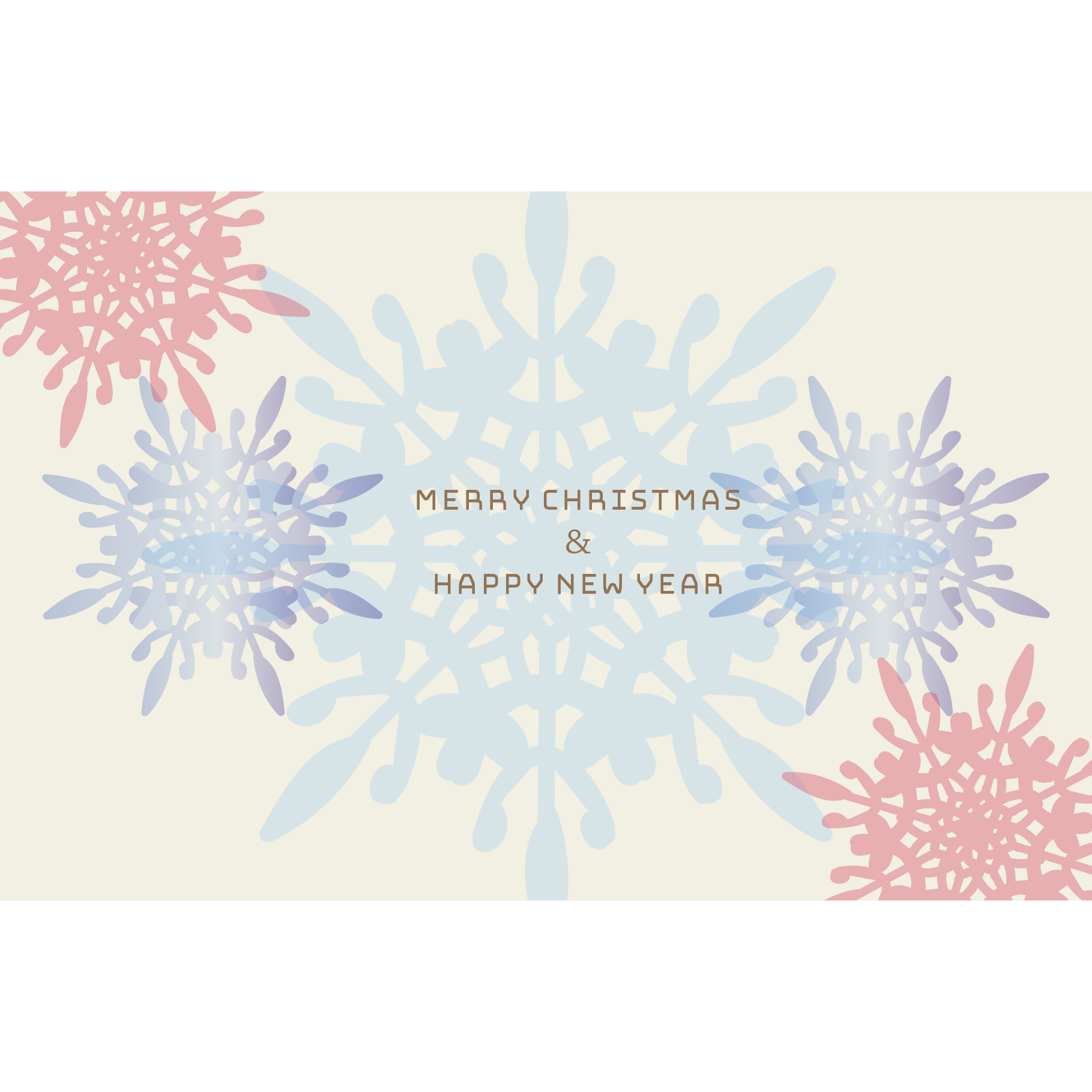 雪の結晶 Merry Chirstmas クリスマスカードのテンプレート２ イラスト 商用フリー 無料 のイラスト素材なら イラストマンション
