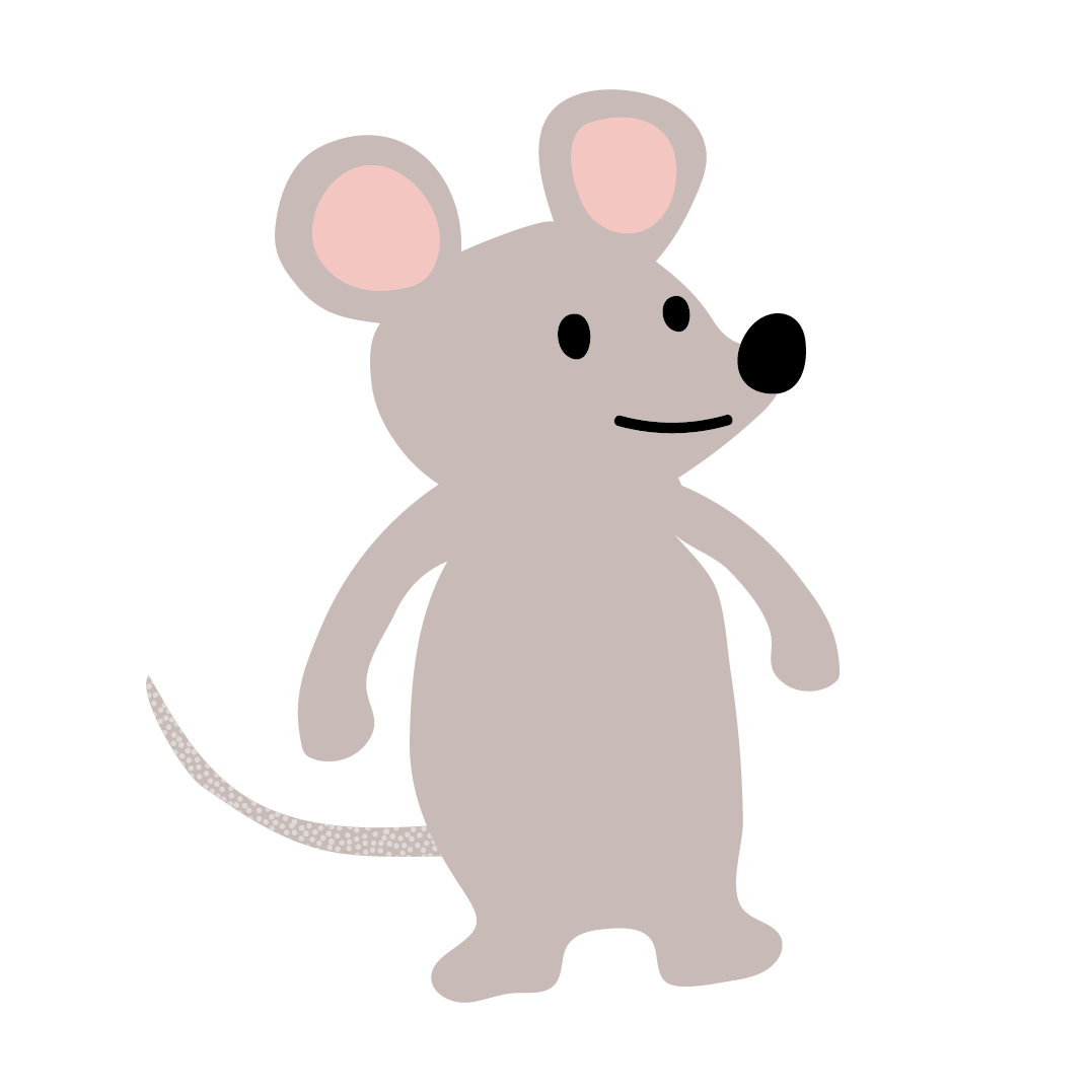 かわいい♪ネズミ（鼠・ねずみ）の　無料　イラスト