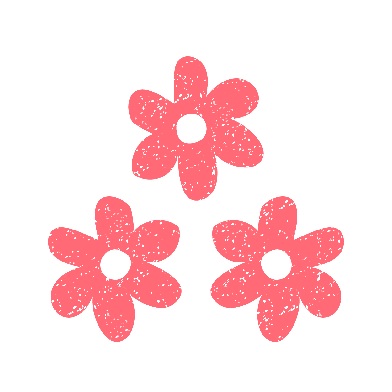 カワイイピンクのお花のスタンプ イラスト | 商用フリー(無料)のイラスト素材なら「イラストマンション」
