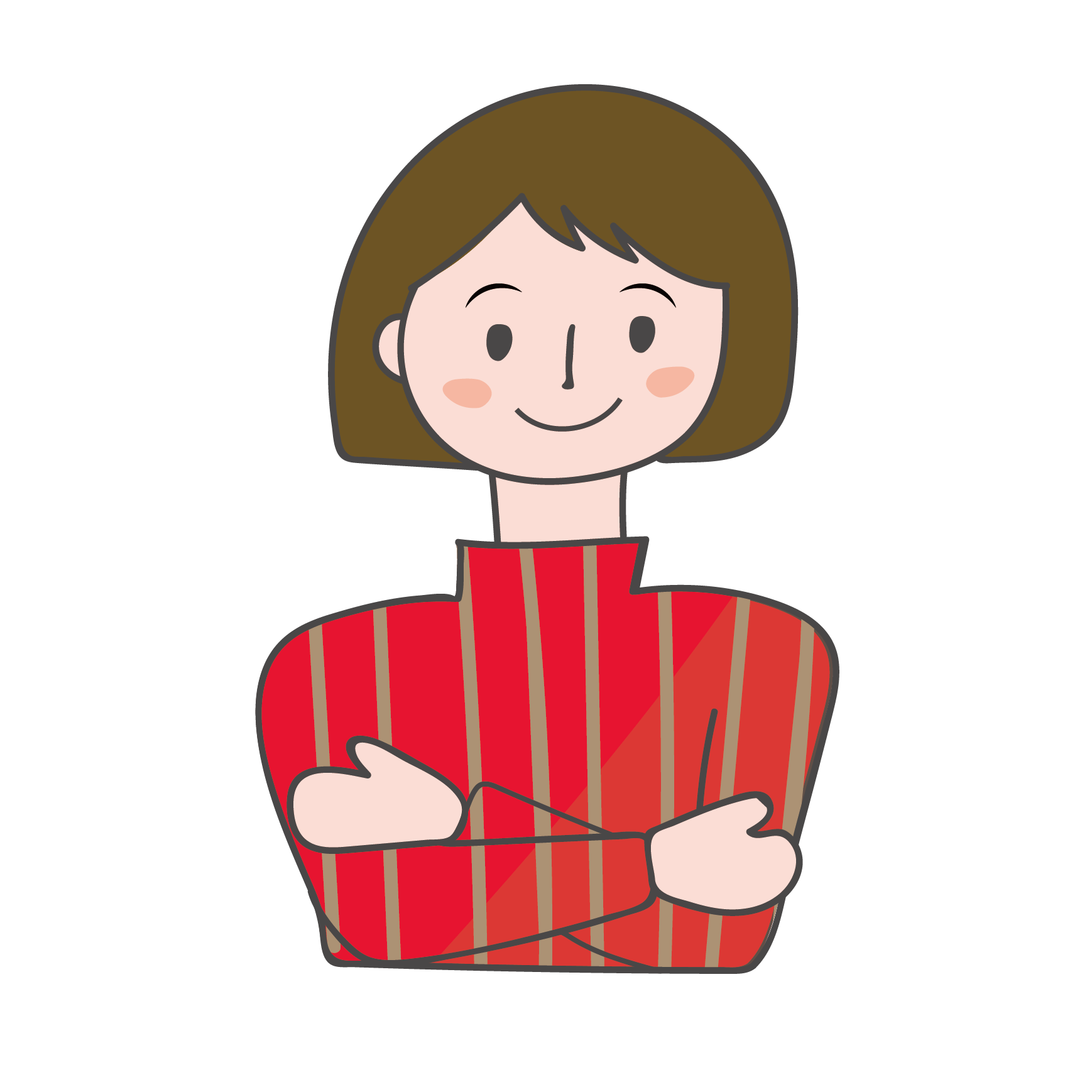 ニッコリいいスマイル!笑顔の女性イラスト | 商用フリー(無料)のイラスト素材なら「イラストマンション」