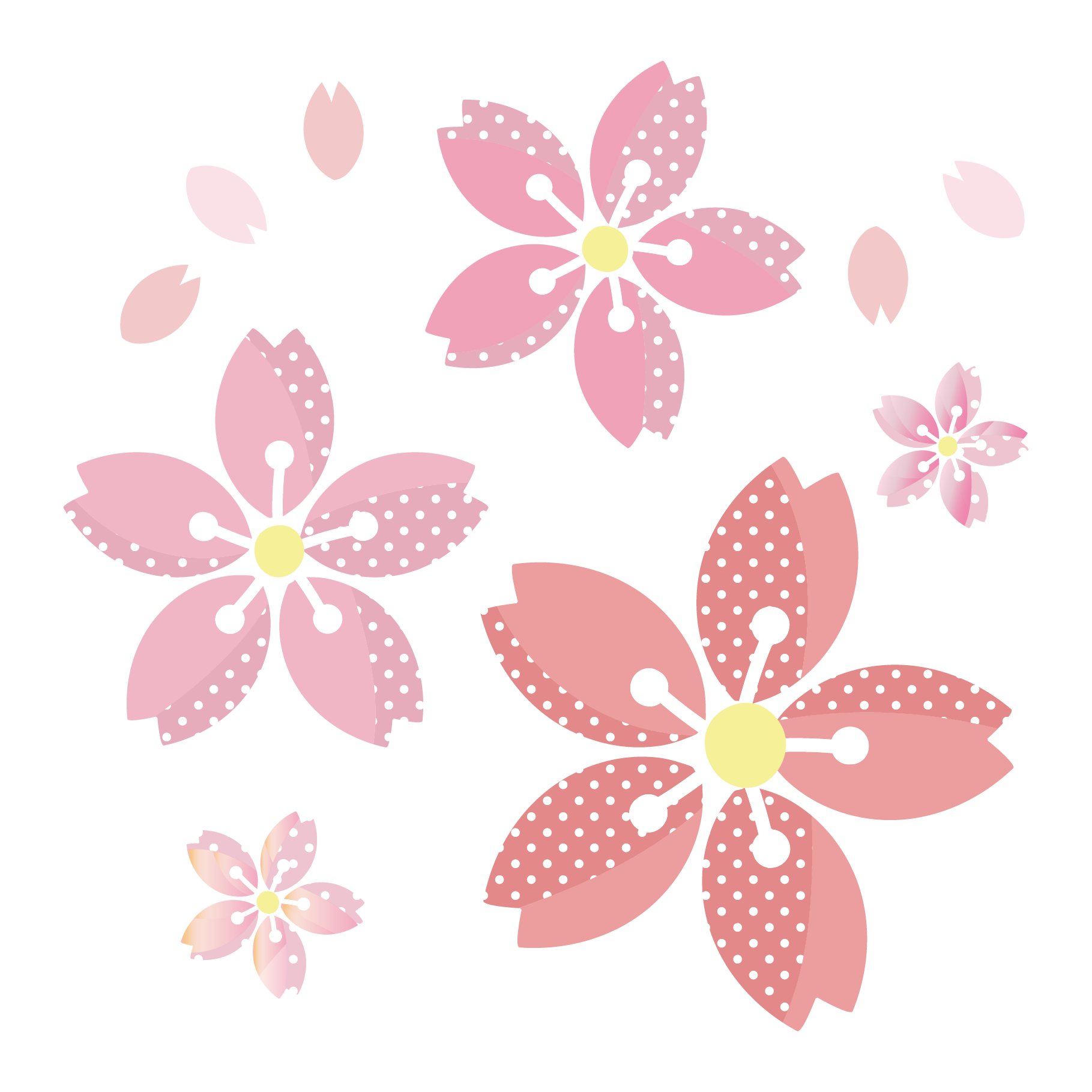 桜 イラスト ドットでかわいい♪ | 商用フリー(無料)のイラスト素材なら「イラストマンション」