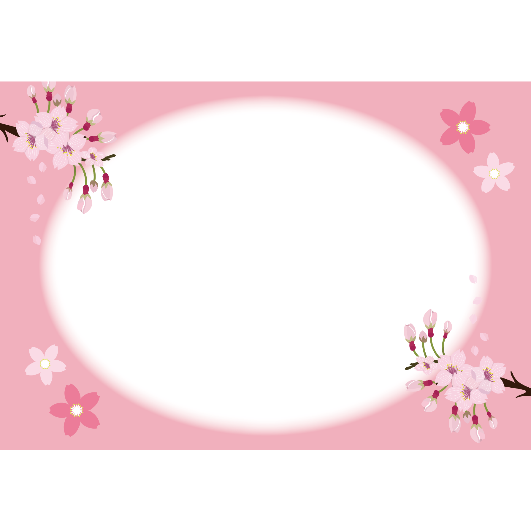 桜（サクラ）の枠（フレーム）のイラスト | 商用フリー(無料)のイラスト素材なら「イラストマンション」