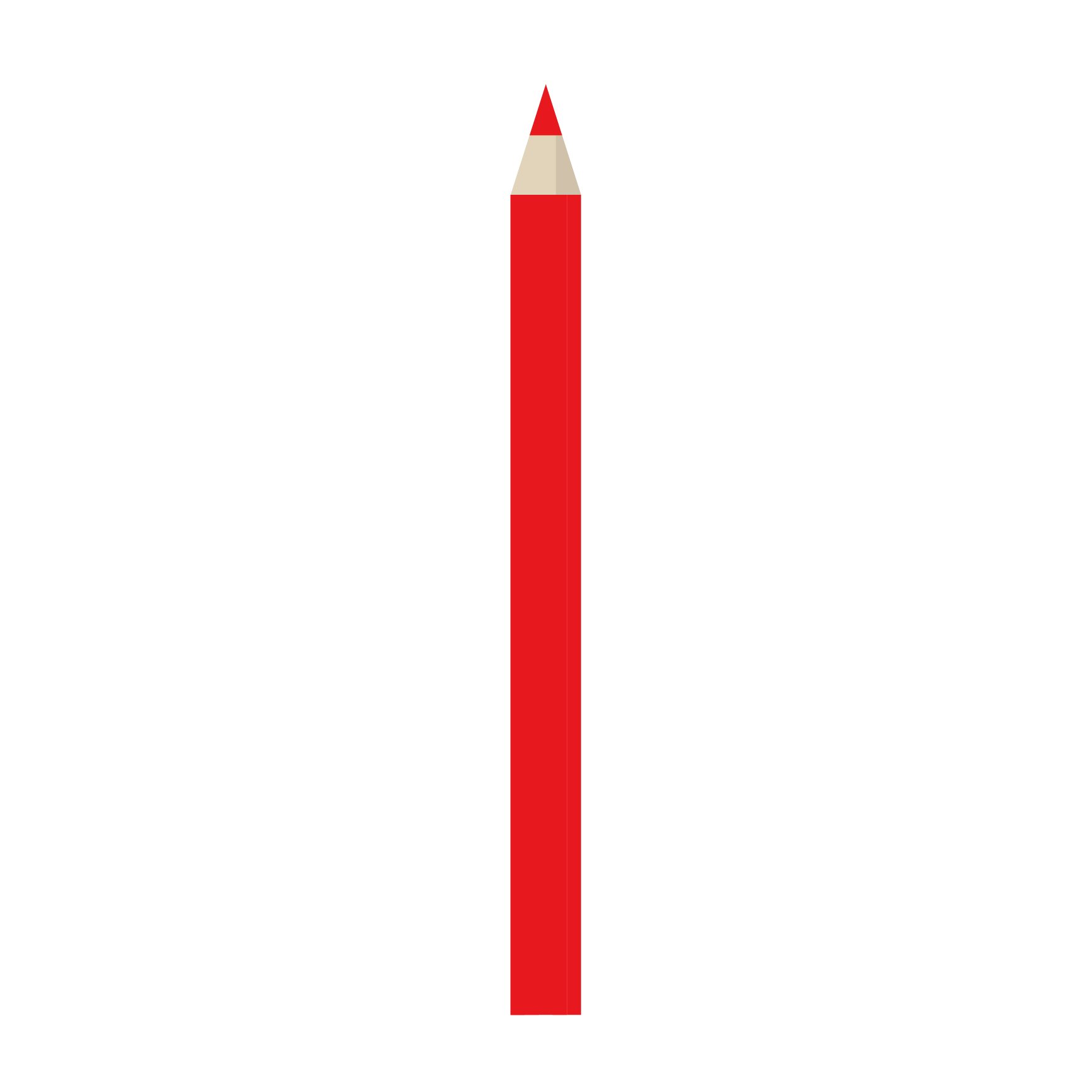 おすすめ！添削に！赤鉛筆（えんぴつ）の フリー　イラスト