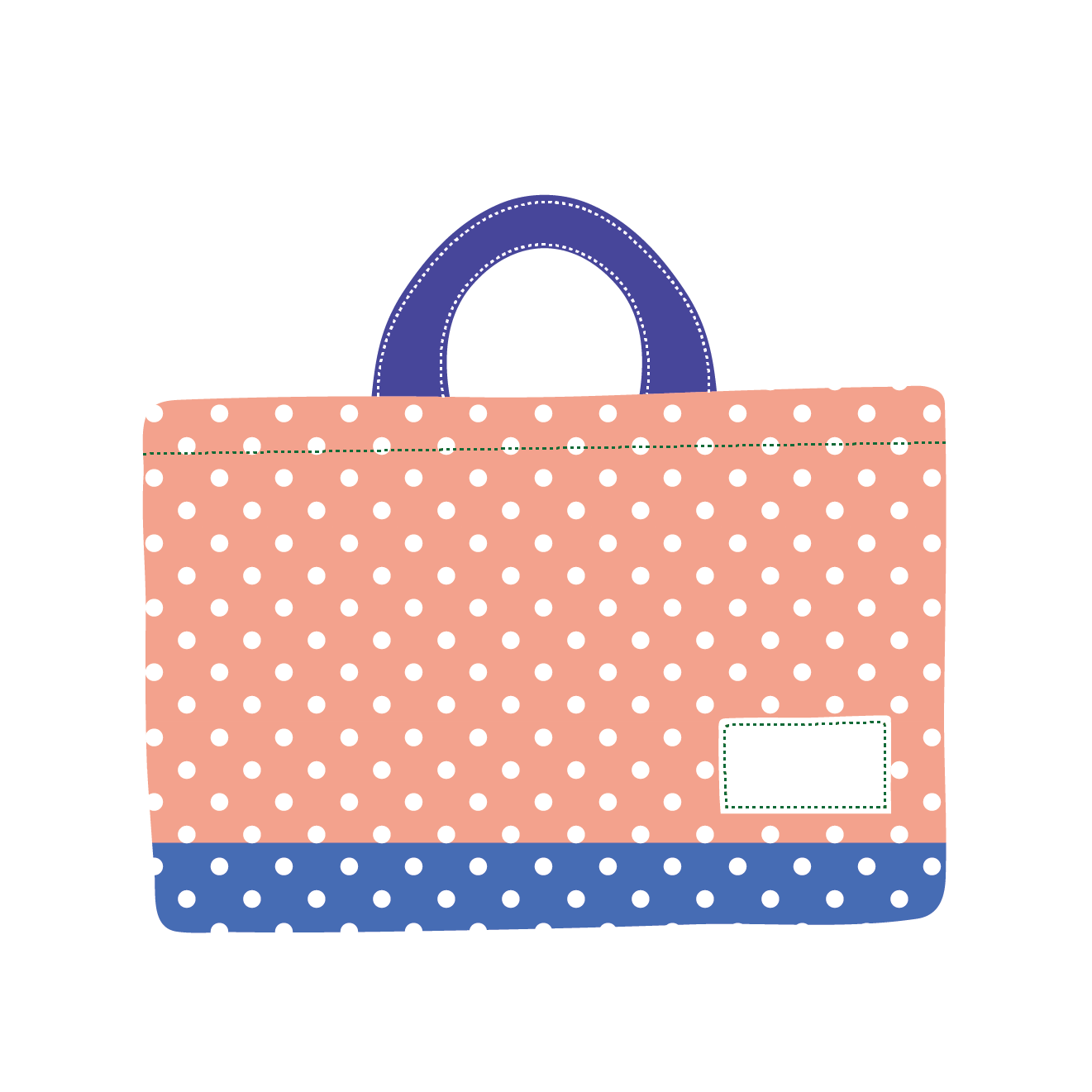 かわいい手提げ袋（カバン・バッグ）のイラスト | 商用フリー(無料)のイラスト素材なら「イラストマンション」