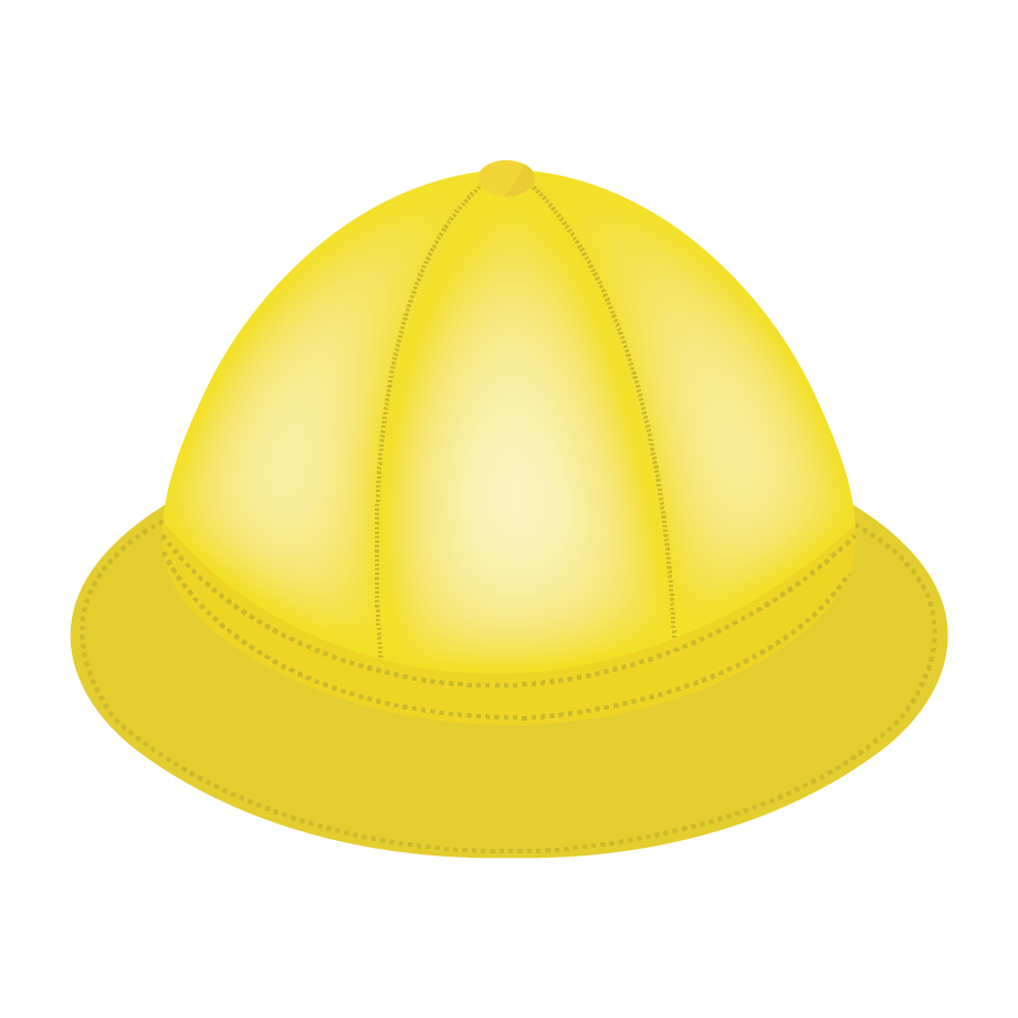 通園・通学帽子（黄色い帽子）の イラスト