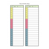 2日分のタイムスケジュール（管理）表のテンプレートイラスト