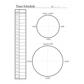 丸型のタイムスケジュール表イラスト