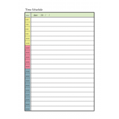 シンプルなタイムスケジュール（管理）表のテンプレートイラスト
