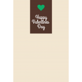 【グリーティング】バレンタインデー　グリーンハートのシンプルイラストカード