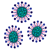 コロナウイルス（菌）無料（フリー）イラスト素材