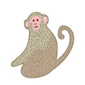おしゃれでかわいい♪猿（サル・モンキー）の 無料　イラスト【動物】